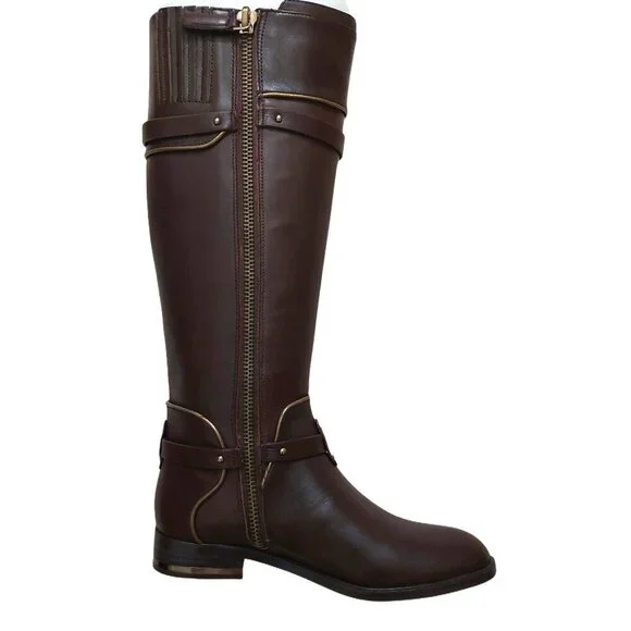 BCBGMAXAZARIA Brown Calf Leather Riding Boots Retail $398 Size 6 - Picture 6 of 12